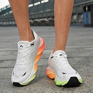 Chaussures de marche légères à lacets et bout ouvert pour l'extérieur, avec semelle extérieure en caoutchouc amortissant et empeigne en maille, tendance mode pour femmes et hommes - Product Image 4