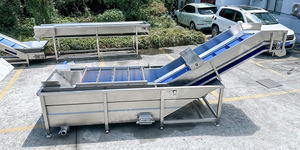 Gıda işleme, meyve yıkama ve sıralama hattı için paslanmaz çelik meyve kemeri asansör konveyörü - Product Image 5