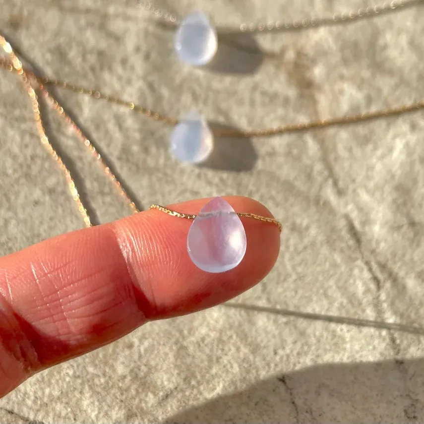 Collana di pietra di cristallo collane di cristallo di quarzo regalo di gioielli fatti a mano unici collana con ciondolo girocollo semplice e grazioso Chakra da donna