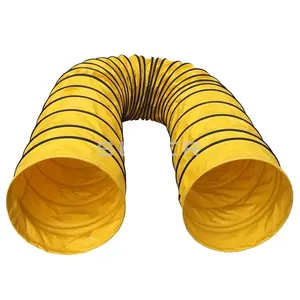 600mm Dia Yellow PVC Agility Dog Tunnel for Dog Training Dog Competition