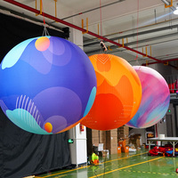 Ballons publicitaires géants gonflables personnalisés 360° en tissu Oxford imperméable avec LED colorées, suspendus, avec souffleur, durables, certifiés CE
