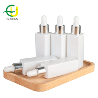 EU-Beauty diskon besar botol tetes kaca persegi 150ml bening untuk kemasan tutup sekrup minyak esensial
