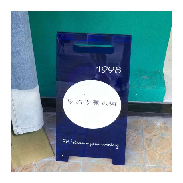 Custom Acrylic A-Frame Display Rack Custom Size V-Shaped Acrylic QR Code L-Shaped Display Stand