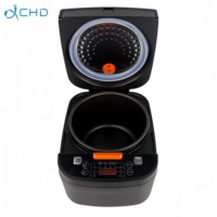 Prêt Stock 5L Cuiseur À Riz Électrique Noir Écran Intelligent Automatique Antiadhésif Periuk Nasi Elektrik pour Hôtel et Usage Domestique