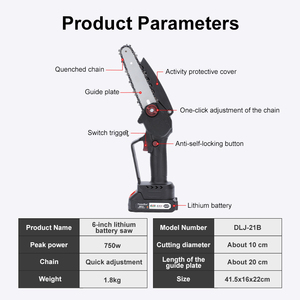 Vendita Diretta dalla Fabbrica <span class=keywords><strong>Sega</strong></span> Elettrica <span class=keywords><strong>a</strong></span> Catena Cordless <span class=keywords><strong>Professionale</strong></span> con <span class=keywords><strong>Batteria</strong></span> al Litio da 6 Pollici - Product Image 4