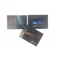 Carte de brochure vidéo noire A5 de 5.0 pouces avec livre vidéo numérique LCD personnalisé pour le salon d'affaires