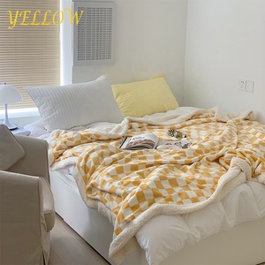 Manta de Cama de Lana de Leche con Diseño de Cuadros, Acogedora, Suave, para el Hogar, al Mejor <span class=keywords><strong>Precio</strong></span> en Existencia - Product Image 5
