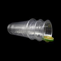 12 /16 /24 /32 oz gobelets en plastique jetables avec couvercles clair Transparent personnalisé imprimé Logo café froid en plastique PET tasse pour boisson