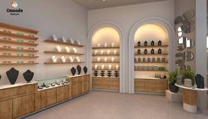 Vitrinas de Exhibición de Joyería Personalizadas, Vitrinas de Vidrio de Lujo para Interiores de Tiendas de Joyería de Alta Gama, Diseño de Mostrador para Joyería - Product Image 2