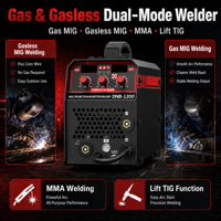 Máquina de Soldar Multifunción 3 en 1, 220V, Sin Gas, MIG MMA TIG, Inversor IGBT, Soldador Portátil de Núcleo Fundente para Taller de Reparaciones