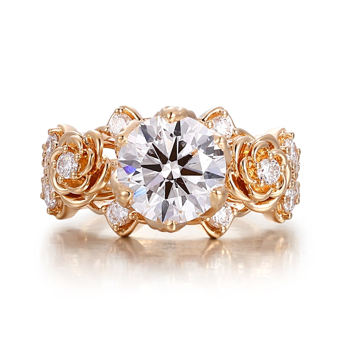 แหวนเพชรแล็บทองคำแท้ 18K