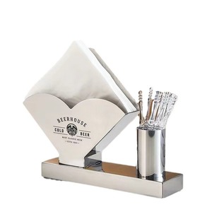 Porta Servilletas de Acero Inoxidable, Dispensador de Toallitas Multifuncional para Mesa, para Restaurante, Hotel, KTV - Product Image 2