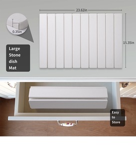 <span class=keywords><strong>Tapis</strong></span> de séchage pliable en pierre super absorbant 24x16 po pour évier de salle de bain et comptoir de cuisine - Product Image 2