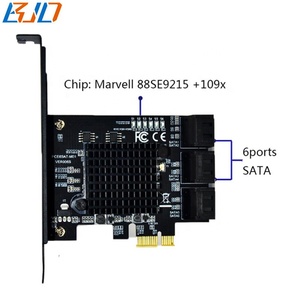 PCI Express X1 PCI-E 1X đến 6 <span class=keywords><strong>sata</strong></span> 3.0 kết nối bộ điều khiển bộ chuyển đổi thẻ 6gbps Marvell 88se9215 cho ipfs Ổ đĩa cứng trong kho - Product Image 2