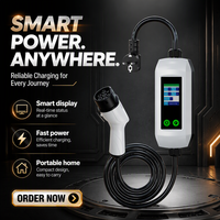 Chargeur portable Type 2 3,5 kW/7 kW pour véhicules électriques, chargeur AC230V EU pour usage domestique, écran LCD 2,8 pouces, IP55/IP65, nouveau, vente en gros directe d'usine