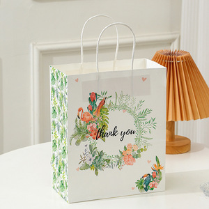 Giá Rẻ Giá Lớn Trắng Cardstock Sinh Thái Thân Thiện Cảm Ơn Bạn Sinh Nhật Đám Cưới Quà Tặng Giấy Mua Sắm Túi Xách Với Xử Lý - Product Image 3