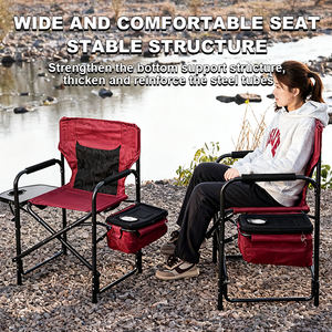 Anpassung Logo Einziehbarer zusammen klappbarer Camping Klapp direktor Stuhl mit Beistell tisch für Camping und Outdoor - Product Image 4