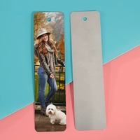 Marque-pages vierges en aluminium pour sublimation, impression recto simple, petite taille 38*120mm, épaisseur 0.45mm, impression recto-verso, vente en gros