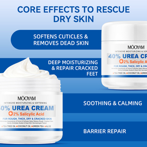Crema Exfoliante Corporal con 2% de Ácido Salicílico y 40% de Urea, Crema Hidratante para Piel Seca, Crema Calmante con Extractos de Plantas, Marca Privada OEM - Product Image 4