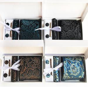 Alta qualità da <span class=keywords><strong>uomo</strong></span> cravatta Set scatola regalo <span class=keywords><strong>gemelli</strong></span> da <span class=keywords><strong>uomo</strong></span> tascabile fermacravatte quadrate Set Corbatas Para Hombre Corbata Conjunto - Product Image 5