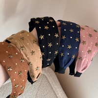 Daou 13cm Bandeau large fait main style coréen et japonais avec étoile, accessoires de cheveux élégants pour femmes et filles, vente en gros