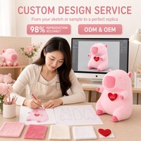 Peluche Capybara rose douce tenant un cœur rouge, animal en peluche Kawaii pour la décoration moderne de la chambre et cadeau de Saint-Valentin chaleureux