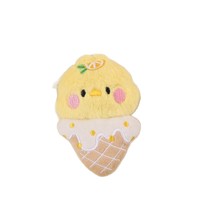 Pendentif en peluche artisanal motif dessin animé crème glacée, mignon petit ours pingouin, jouet, porte-clés, broche, modèle universel Q29, pour chaussures d'enfants