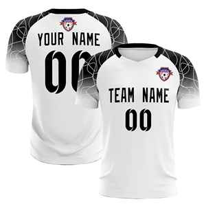 Conjuntos de entrenamiento de fútbol clásicos blancos personalizados para adultos/niños - Product Image 1