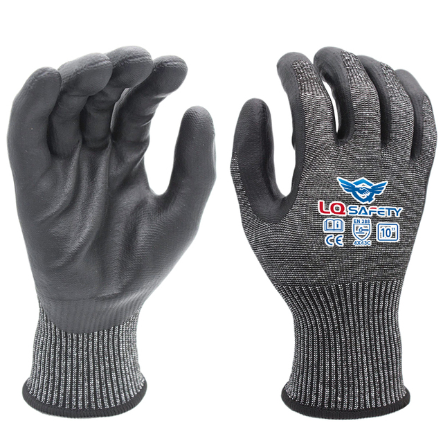 Customized Anti Cut Gloves With Foam Nitrile Coating Super Grip Safety Cut Resistant Work Gloves