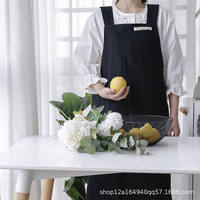 Nouveau Style mignon femmes robe japonais croix dos tablier blanc cuisine tabliers Style japonais tablier