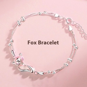 Braccialetto Trendy da Donna Sang Zhi <span class=keywords><strong>con</strong></span> Design Unico, Versatile, <span class=keywords><strong>con</strong></span> Perline e <span class=keywords><strong>Volpe</strong></span>, Regalo di Compleanno per Studentesse, Placcato Oro Stile Linghu - Product Image 2