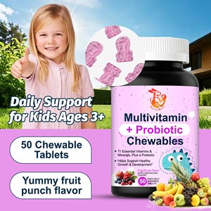 Masticables Multivitamínicos + Probióticos al por Mayor de Fábrica, Promueven Dientes y Encías Saludables con Lactobacillus rhamnosus para Niños a Partir de 3 Años - Product Image 5