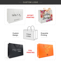 Emballage de vêtements, chaussures, design de marque imprimé en gros sac en papier à provisions personnalisé de luxe sacs à provisions réutilisables personnalisés