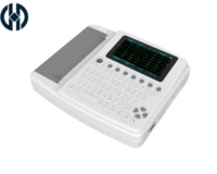 Moniteur ECG portable intelligent sur chariot à 12 canaux, avec anneau en H, certifié CE Classe II