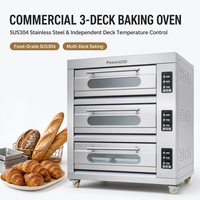 Four à sole de boulangerie à gaz commercial avec plateaux de cuisson pour pain, gâteaux et pâtisseries – Four à couches pour cuisine moderne