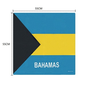 Pañuelo de Cabeza Cuadrado de Algodón con Bandera de Guyana, Personalizado, Multicolor, 55*55cm, <span class=keywords><strong>Bandana</strong></span> con Bandera Nacional - Product Image 3
