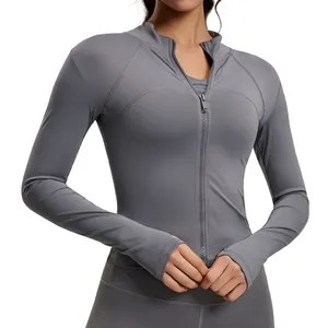 Chaqueta Deportiva de Yoga para Mujer, Ajustada, de Secado Rápido, con Cierre Completo, de Nailon y Elastano, para Gimnasio, Yoga, Correr, Ciclismo, Entrenamiento Físico - Product Image 5