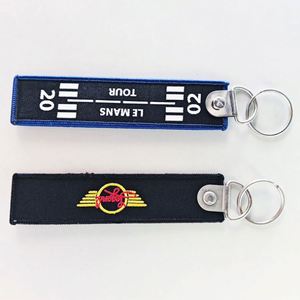 Porte-clés en tissu personnalisés avec logo brodé en gros / Porte-clés promotionnels pour entreprises - Product Image 4
