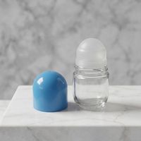 Flacon de parfum à bille rechargeable de 30 ml en verre, avec bouchon à vis hermétique, personnalisable, couleurs variées, pour déodorant, forme rectangulaire