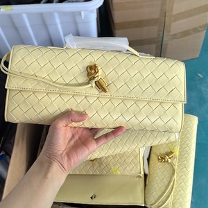 Bolsos de mano impermeables con cierre de cremallera de otoño para mujer, bandolera tejida a la moda para fiesta de noche, correa de hombro de cuero PU - Product Image 3