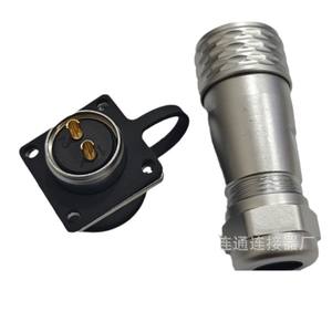 Conector de Aviación Cuadrado SF20 de 2-15 Pines, Aleación de Zinc, Chapado en Oro, Montaje en Panel de Cobre para Comunicación - Product Image 1