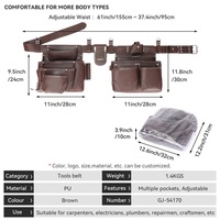Ceinture à outils en cuir de qualité supérieure pour hommes tablier de travail de constructeur ODM personnalisé pour menuiserie usine encadreurs vêtements de travail