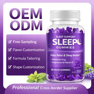 Suplemento Natural para Dormir, Marca Privada OEM, 5mg de Melatonina, Magnesio, <span class=keywords><strong>Vitamina</strong></span> <span class=keywords><strong>D</strong></span>, Gomitas Veganas - Product Image 4