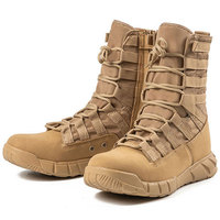 Bottes tactiques de randonnée, chaussures de combat tactiques, chaussures d'entraînement à fermeture éclair latérale, bottes d'opérateur vert coyote, équipement tactique