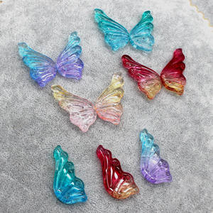 Manufacturer Wholesale New Product Diy Handmade Hair Crown Jewelry Material Czech Glaze Two-color Wing <b>Crystal</b> <b>Accessories</b> - Product Image 1