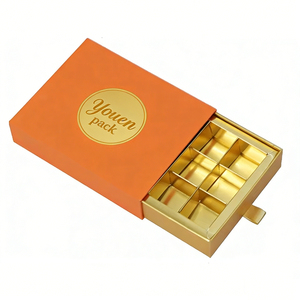 Boîte cadeau de <span class=keywords><strong>chocolat</strong></span> de luxe avec logo personnalisé, emballage alimentaire, boîte cadeau <span class=keywords><strong>du</strong></span> Ramadan, adopte un design gaufré laminé mat UV - Product Image 4