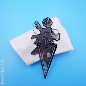 Marcapáginas de Acero Inoxidable Licheng Anime, 100x55mm, Diseño de Personajes Metálicos Recortados, Reutilizables - Product Image 3