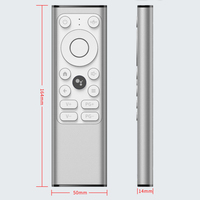 X9 Keyboard Mini nirkabel Aloi aluminium, Mouse udara Mini nirkabel 2.4g dapat diisi ulang suara dua sisi Remote Control