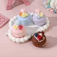 Bunte Kuchenförmige Duftkerze aus Sojawachs für Schreibtischdekoration und Fotografie-Requisiten
