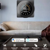 Termostato Inteligente con Pantalla Táctil Tuya WiFi/Zigbee, Panel LCD, Control Remoto por Aplicación/Voz, Programable con Horarios de 7 Días
